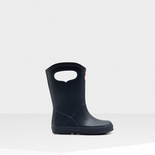 Hunter Original Classic Grab Handle Rain Boots For Kids - NZ K8125